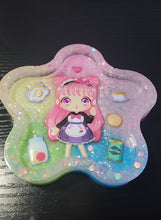 Load image into Gallery viewer, Kawaii Rainbow Maid Tea Time Anime Girl Resin Coaster

