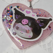 Load image into Gallery viewer, Kuromi Heart Keychain
