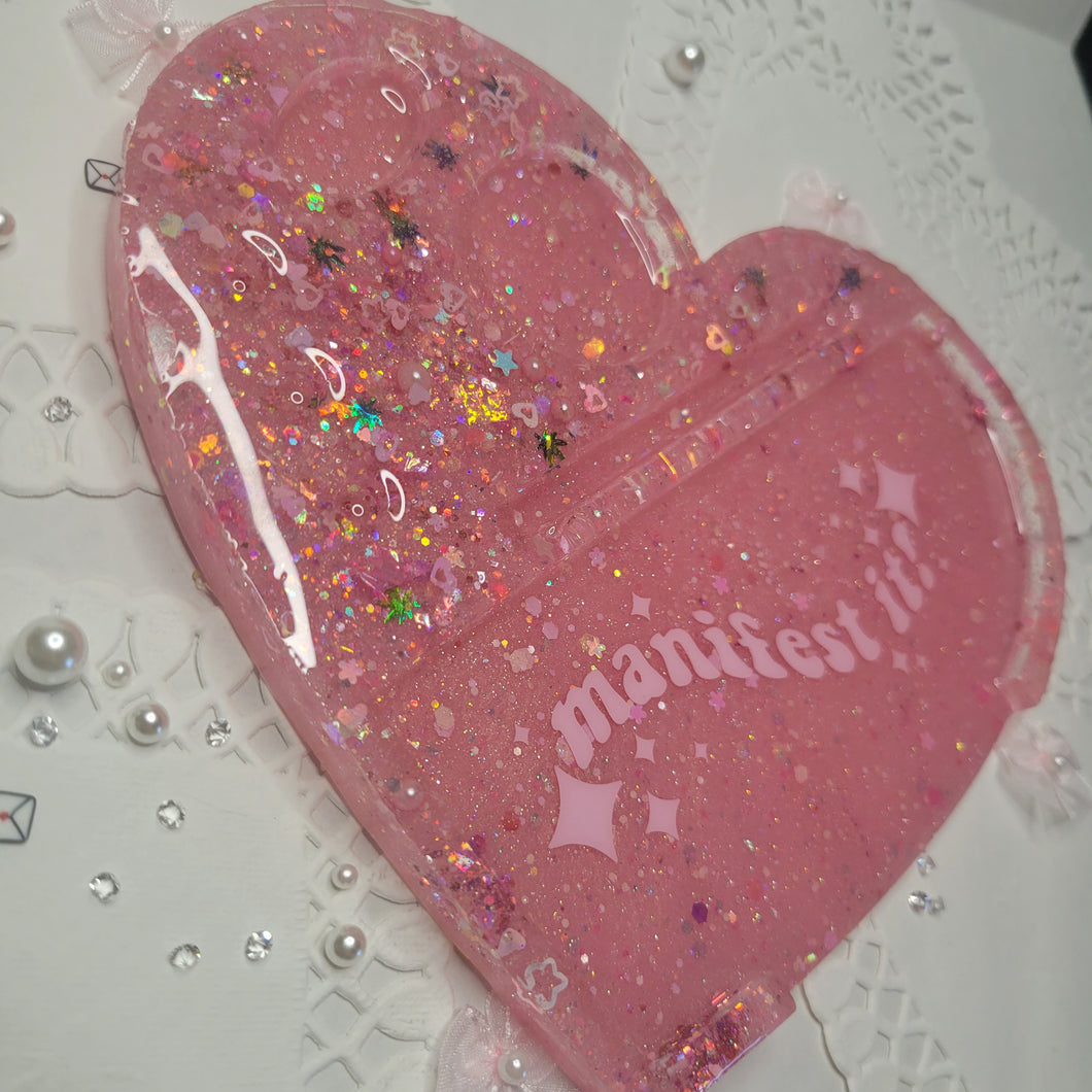 Pink Heart Manifest It! Kawaii Rolling Tray